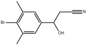 4-Bromo-β-hydroxy-3,5-dimethylbenzenepropanenitrile Structure