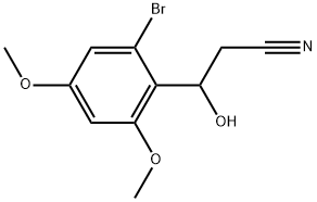 2-Bromo-β-hydroxy-4,6-dimethoxybenzenepropanenitrile Structure