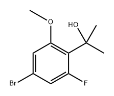 2-(4-bromo-2-fluoro-6-methoxyphenyl)propan-2-ol 구조식 이미지