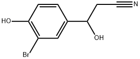 3-Bromo-β,4-dihydroxybenzenepropanenitrile Structure