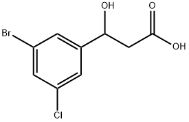 3-(3-Bromo-5-chlorophenyl)-3-hydroxypropanoic acid Structure