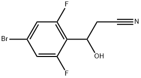 4-Bromo-2,6-difluoro-β-hydroxybenzenepropanenitrile Structure