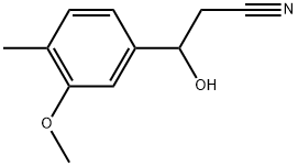β-Hydroxy-3-methoxy-4-methylbenzenepropanenitrile Structure