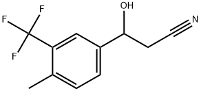 β-Hydroxy-4-methyl-3-(trifluoromethyl)benzenepropanenitrile 구조식 이미지