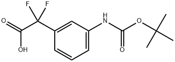 3-[[(1,1-Dimethylethoxy)carbonyl]amino]-α,α-difluorobenzeneacetic acid 구조식 이미지