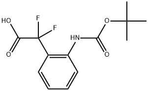 2-[[(1,1-Dimethylethoxy)carbonyl]amino]-α,α-difluorobenzeneacetic acid Structure