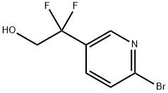 2-(6-bromopyridin-3-yl)-2,2-difluoroethan-1-ol Structure