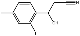 2-Fluoro-β-hydroxy-4-methylbenzenepropanenitrile Structure