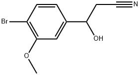 4-Bromo-β-hydroxy-3-methoxybenzenepropanenitrile Structure