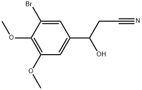 3-Bromo-β-hydroxy-4,5-dimethoxybenzenepropanenitrile Structure