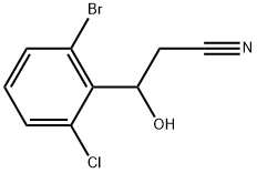 2-Bromo-6-chloro-β-hydroxybenzenepropanenitrile Structure