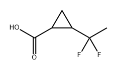 2-(1,1-Difluoroethyl)cyclopropanecarboxylic acid Structure