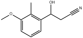 β-Hydroxy-3-methoxy-2-methylbenzenepropanenitrile Structure