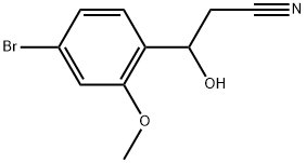 4-Bromo-β-hydroxy-2-methoxybenzenepropanenitrile Structure