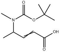 4-{[(tert-butoxy)carbonyl](methyl)amino}pent-2-en
oic acid Structure