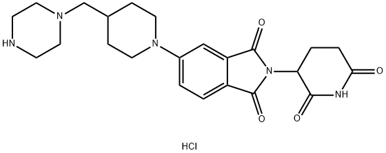 2-(2,6-dioxopiperidin-3-yl)-5-(4-(piperazin-1-ylmethyl)piperidin-1-yl)isoindoline-1,3-dione hydrochloride Structure