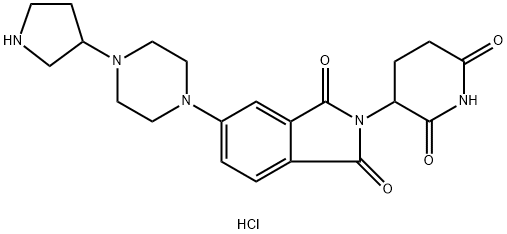 2-(2,6-dioxopiperidin-3-yl)-5-(4-(pyrrolidin-3-yl)piperazin-1-yl)isoindoline-1,3-dione dihydrochloride Structure