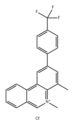 Phenanthridinium, 4,5-dimethyl-2-[4-(trifluoromethyl)phenyl]-, chloride (1:1) Structure