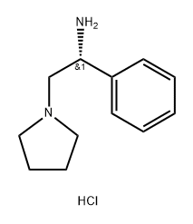 1-Pyrrolidineethanamine, α-phenyl-, hydrochloride (1:1), (αR)- Structure