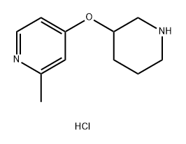 Pyridine, 2-methyl-4-(3-piperidinyloxy)-, hydrochloride (1:2) Structure