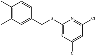 4,6-Dichloro-2-(3,4-dimethylphenyl)methylthiopyrimidine Structure