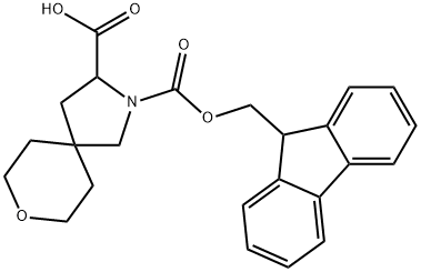 2-{[(9H-fluoren-9-yl)methoxy]carbonyl}-8-oxa-2-azaspiro[4.5]decane-3-carboxylic acid 구조식 이미지