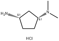 rac-(1R,3S)-N1,N1-dimethylcyclopentane-1,3-diamine dihydrochloride, cis Structure