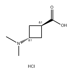 Cyclobutanecarboxylic acid, 3-(dimethylamino)-, hydrochloride (1:1), trans- 구조식 이미지