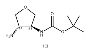 Trans-tert-butyl (4-aminotetrahydrofuran-3-yl)carbamate hydrochloride Structure