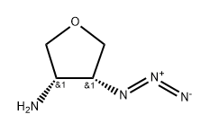 rac-(3R,4S)-4-azidooxolan-3-amine Structure