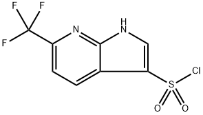 6-(Trifluoromethyl)-1H-pyrrolo[2,3-b]pyridine-3-sulfonyl chloride Structure