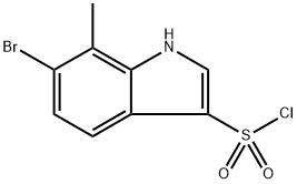 6-Bromo-7-methyl-1H-indole-3-sulfonyl chloride Structure