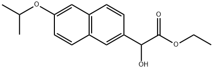 Ethyl α-hydroxy-6-(1-methylethoxy)-2-naphthaleneacetate Structure