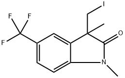 3-(iodomethyl)-1,3-dimethyl-5-(trifluoromethyl)indolin-2-one 구조식 이미지