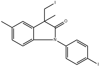 3-(iodomethyl)-1-(4-iodophenyl)-3,5-dimethylindolin-2-one Structure