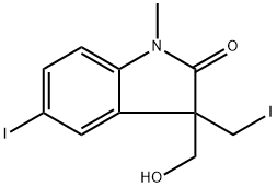 3-(hydroxymethyl)-5-iodo-3-(iodomethyl)-1-methylindolin-2-one Structure