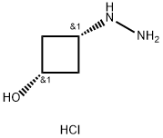 rel-(1s,3s)-3-hydrazinylcyclobutan-1-ol dihydrochloride Structure