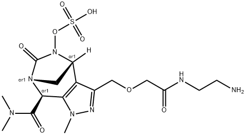 rel-(4R,7R,8S)-3-[[2-[(2-Aminoethyl)amino]-2- oxoethoxy]methyl]-4,5,6,8-tetrahydro-N,N,1- trimethyl-6-oxo-5-(sulfooxy)-1H-4,7- methanopyrazolo[3,4-e][1,3]diazepine-8- carboxamide Structure