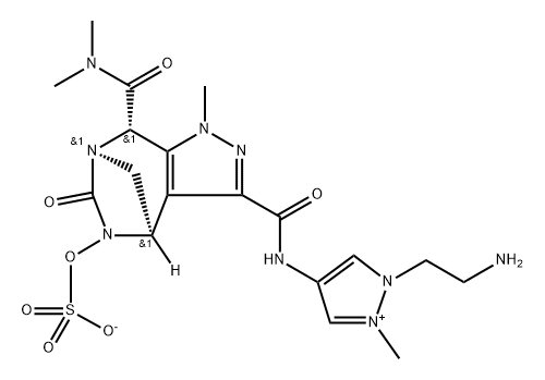 1H-Pyrazolium, 1-(2-aminoethyl)-4-[[[(4R,7R, 8S)-8-[(dimethylamino)carbonyl]-4,5,6,8- tetrahydro-1-m Structure