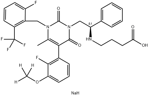 Elagolix Methoxy-d3 Sodium Salt Structure