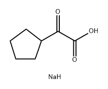 Cyclopentaneacetic acid, α-oxo-, sodium salt (1:1) Structure