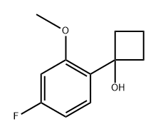 1-(4-fluoro-2-methoxyphenyl)cyclobutanol Structure