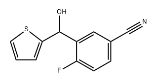 4-fluoro-3-(hydroxy(thiophen-2-yl)methyl)benzonitrile 구조식 이미지