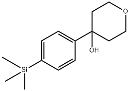 4-(4-(trimethylsilyl)phenyl)tetrahydro-2H-pyran-4-ol Structure