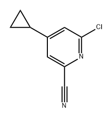 6-chloro-4-cyclopropyl-pyridine-2-carbonitrile Structure