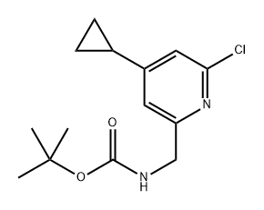 tert-butyl N-[(6-chloro-4-cyclopropyl-2-pyridyl)methyl]carbamate Structure