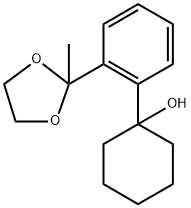 1-(2-(2-methyl-1,3-dioxolan-2-yl)phenyl)cyclohexanol 구조식 이미지