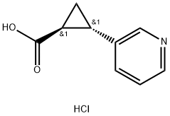 (1S,2S)-2-(pyridin-3-yl)cyclopropane-1-carboxylic acid hydrochloride Structure