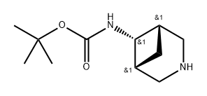 Carbamic acid, N-(1α,5α,6α)-3-azabicyclo[3.1.1]hept-6-yl-, 1,1-dimethylethyl ester, rel- Structure