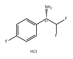 Benzenemethanamine, α-(difluoromethyl)-4-fluoro-, hydrochloride (1:1), (αS)- Structure